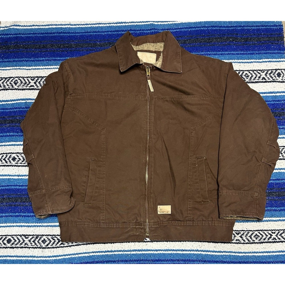 Vintage Schmidt Canvas Work Coat Mens Size 2XL Brown Jacket Outdoor Hunting
